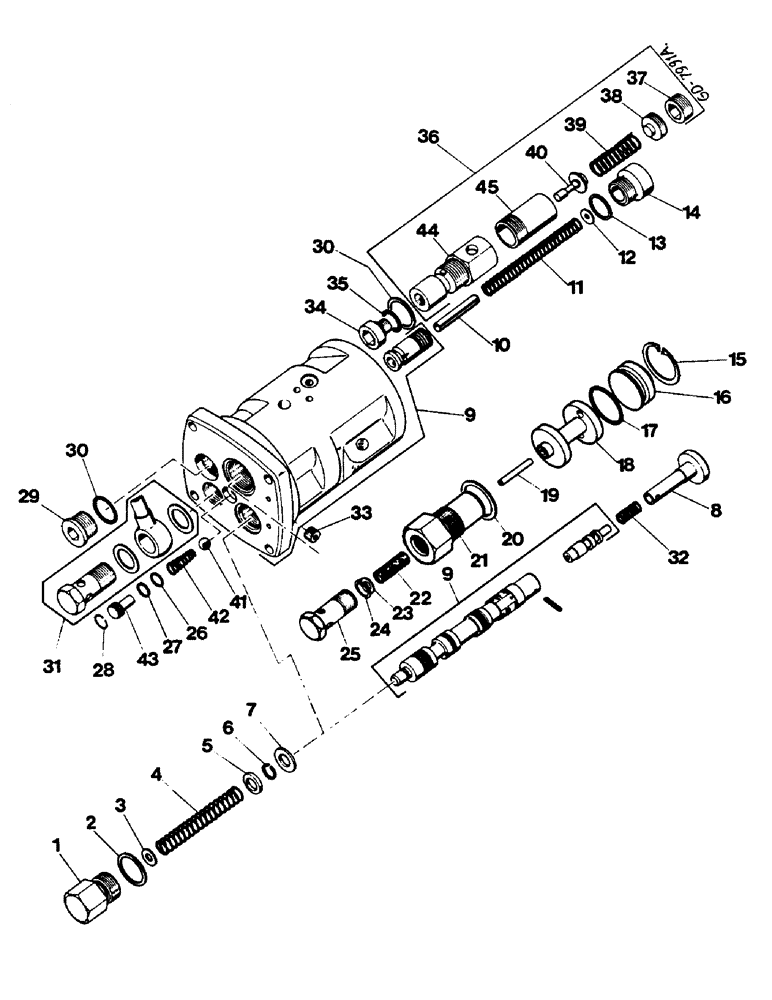 Схема запчастей Case IH 644 - (2H10) - DRAFT CONTROL VALVE (XXX-) (07) - HYDRAULICS