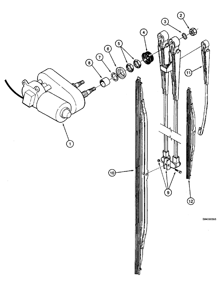 Схема запчастей Case IH 2144 - (4-68) - WINDSHIELD WIPER ASSEMBLY, DOUBLE BLADE (06) - ELECTRICAL