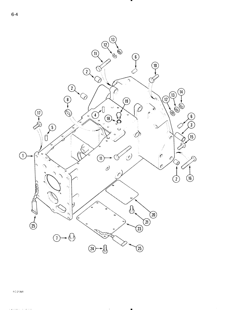 Схема запчастей Case IH 695 - (6-004) - CLUTCH HOUSING (06) - POWER TRAIN