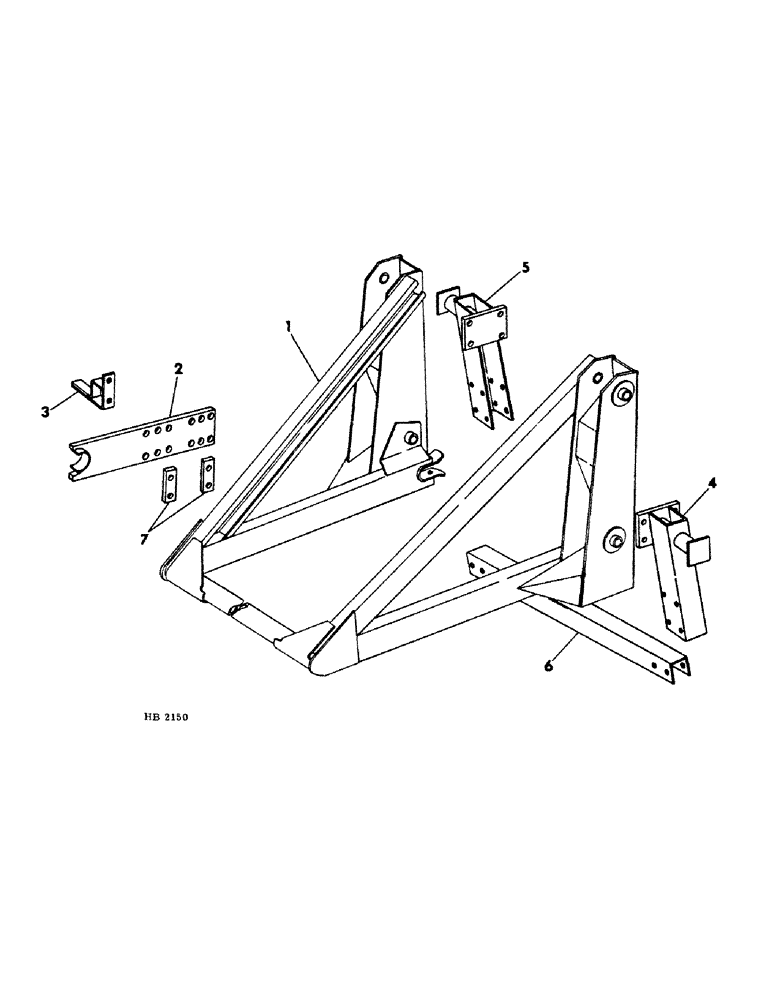 Схема запчастей Case IH 2250 - (E-03) - FRAME AND BRACKETS (00) - COMPLETE MACHINE