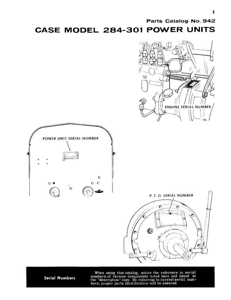 Схема запчастей Case IH A284 - (01) - CASE MODEL 284-301 POWER UNITS 