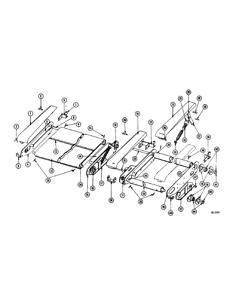 Схема запчастей Case IH 1060 - (022) - DRAPER ROLL ASSEMBLY, HEAVY DUTY EXTENDED CUTTER BAR (58) - ATTACHMENTS/HEADERS