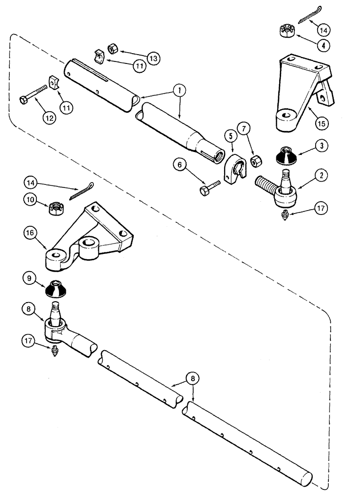 Схема запчастей Case IH 2388 - (05-12) - AXLE, ADJUSTABLE - TIE ROD, STEERING BTW JJC0267150 & JJC0272999 (11) - TRACKS/STEERING