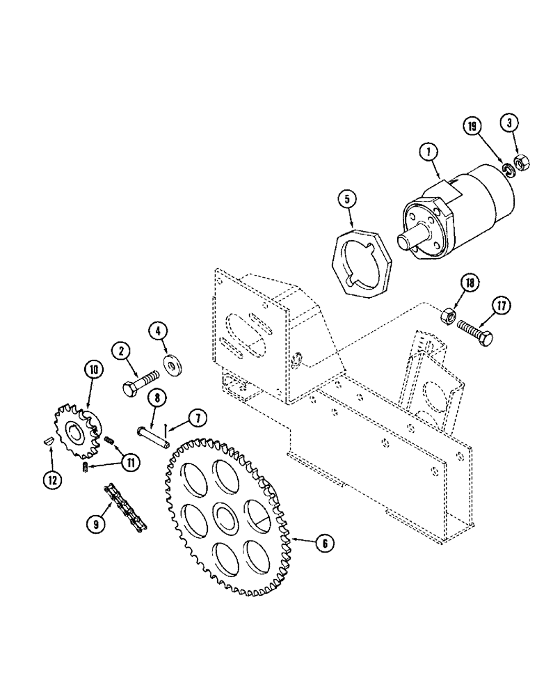 Схема запчастей Case IH 1020 - (9A-22) - REEL DRIVE (09) - CHASSIS/ATTACHMENTS