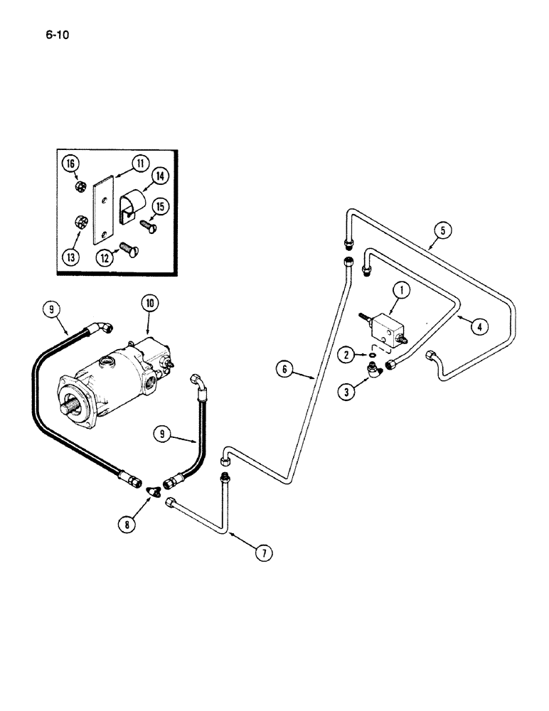 Схема запчастей Case IH 1620 - (6-010) - FOOT-N-INCH VALVE CIRCUIT (03) - POWER TRAIN