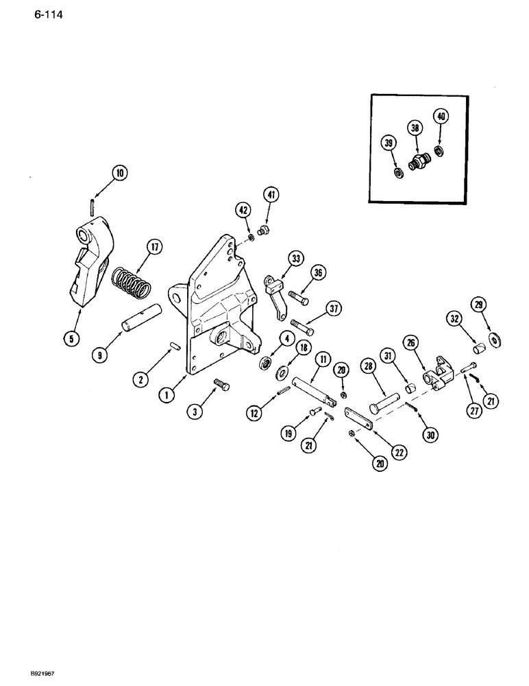 Схема запчастей Case IH 7110 - (6-114) - TRANSMISSION, PARK LOCK (06) - POWER TRAIN