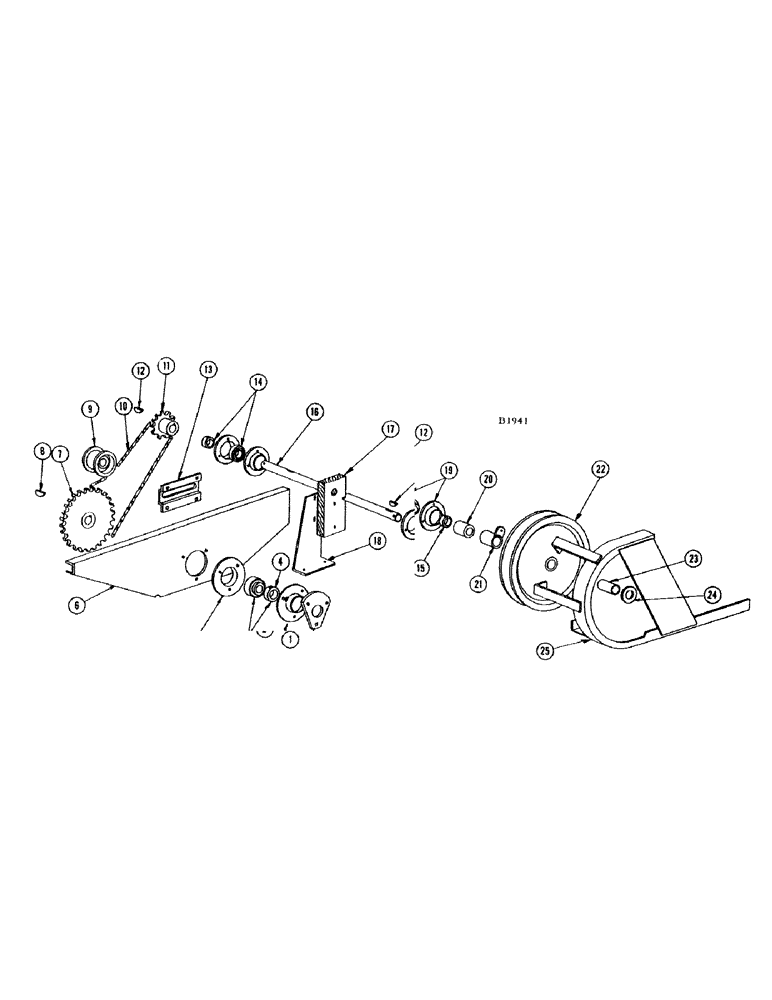 Схема запчастей Case IH 1010 - (172) - GRAIN BIN AUGER DRIVE JACKSHAFT (80) - CROP STORAGE/UNLOADING