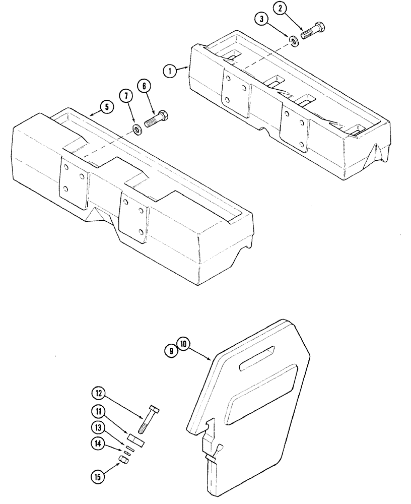 Схема запчастей Case IH 7220 - (9-020) - FRONT END WEIGHT AND FRAME (09) - CHASSIS/ATTACHMENTS