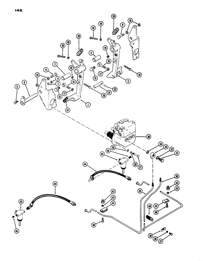 Схема запчастей Case IH 1070 - (146) - POWER BRAKE SYSTEM (07) - BRAKES