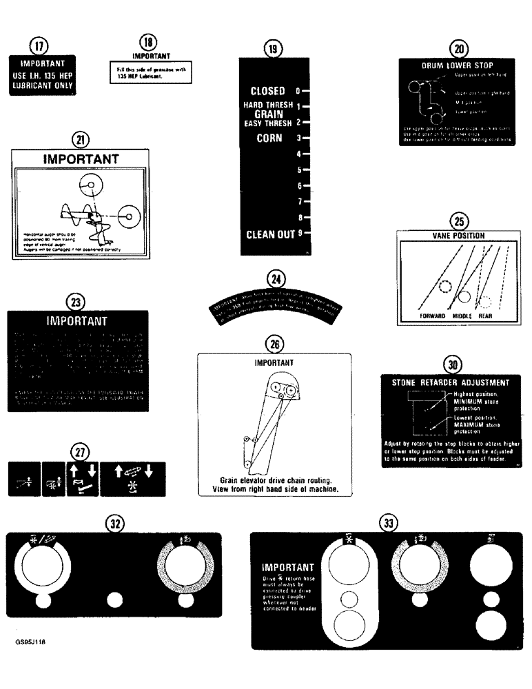 Схема запчастей Case IH 1682 - (9-182) - DECALS, IMPORTANT INSTRUCTIONS (09) - CHASSIS ATTACHMENTS