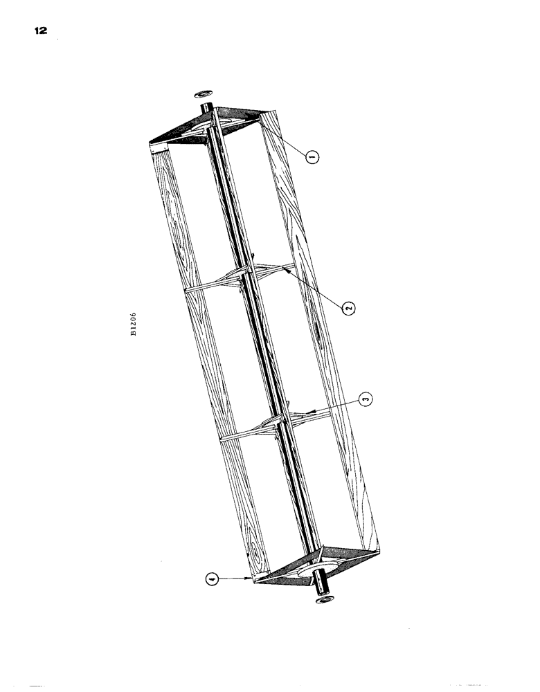 Схема запчастей Case IH 1660 - (012) - REEL CONVERSION KIT, 4 BAT TO 6 BAT, HARRISON PICKUP REEL, FINGER ADJUSTING ATTACHMENT (58) - ATTACHMENTS/HEADERS