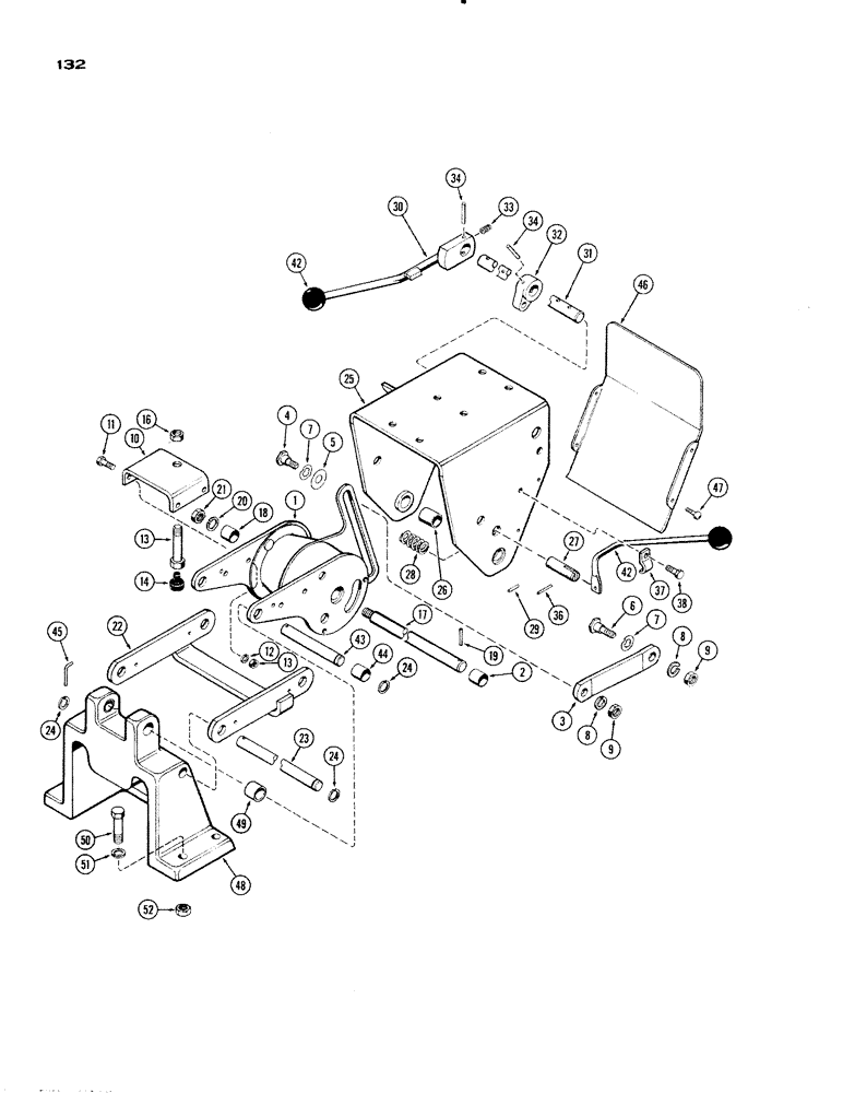 Схема запчастей Case IH 930-SERIES - (132) - SEAT SUSPENSION (09) - CHASSIS