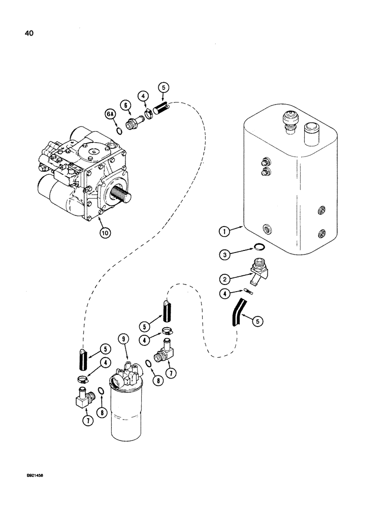 Схема запчастей Case IH 1660 - (040) - HYDROSTATIC PUMP SYSTEM, RESERVOIR TO PUMP (29) - HYDROSTATIC DRIVE