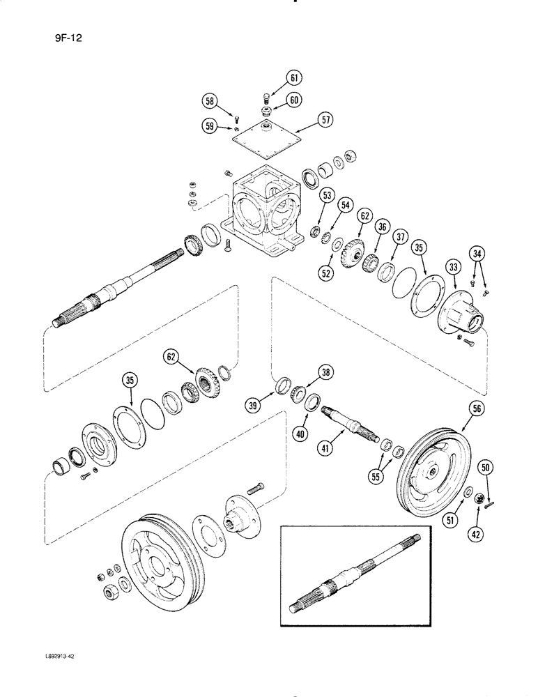 Схема запчастей Case IH 1670 - (9F-12) - STRAW CHOPPER GEAR HOUSING, (CONT) (19) - STRAW SPREADER & CHOPPER