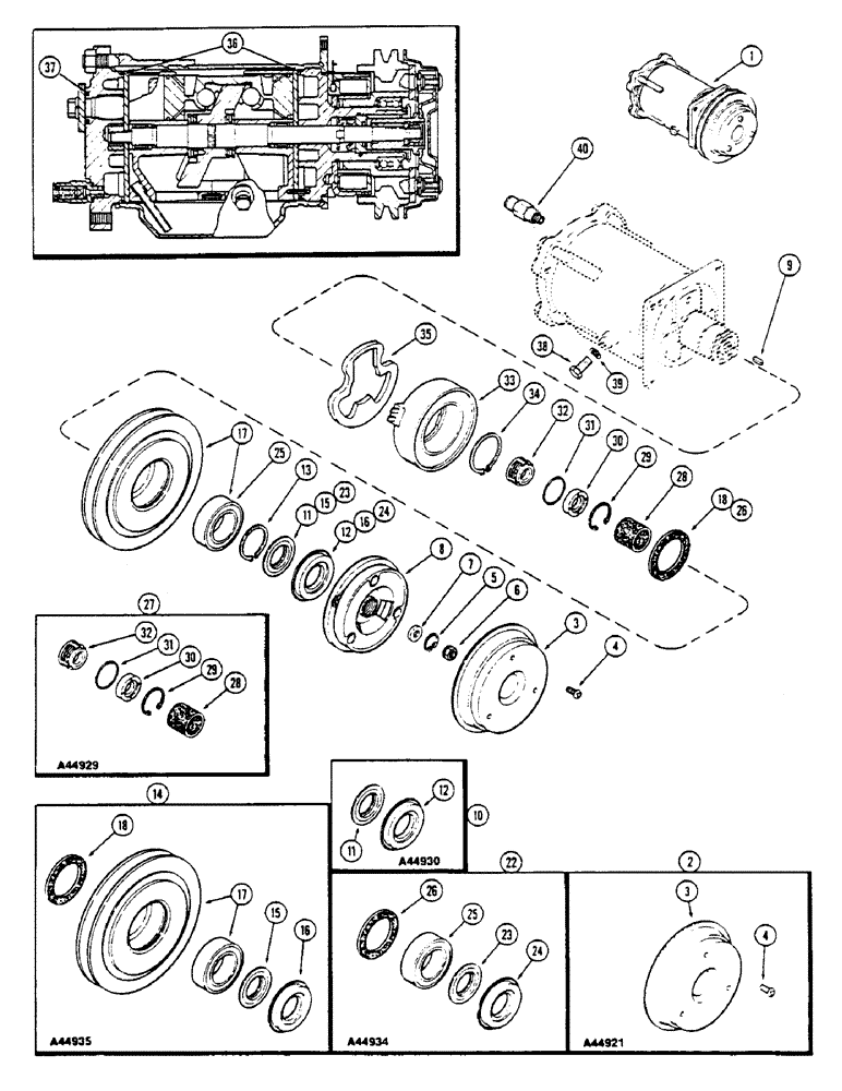 Схема запчастей Case IH 2670 - (548) - CAB, AIR CONDITIONER, G.M. COMPRESSOR ASSEMBLY (09) - CHASSIS/ATTACHMENTS