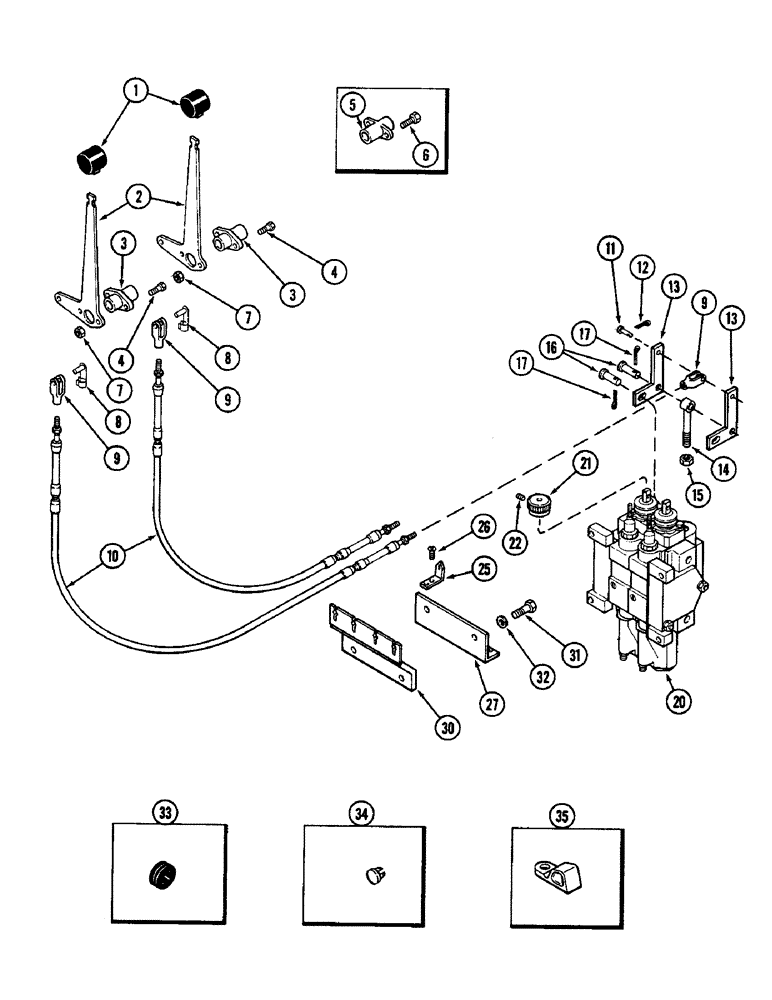 Схема запчастей Case IH 2090 - (8-402) - REMOTE HYDRAULICS, CONTROL LINKAGE, TWO CIRCUIT SYSTEM (08) - HYDRAULICS