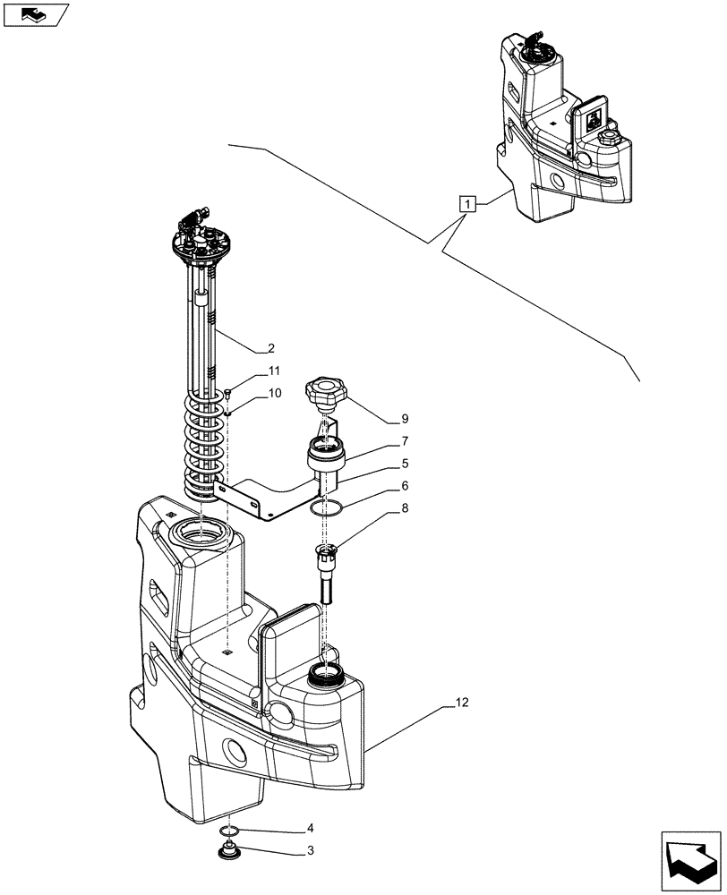 Схема запчастей Case IH PUMA 185 - (10.216.01[03]) - FUEL TANK AND RELATED PARTS - BREAKDOWN (10) - ENGINE