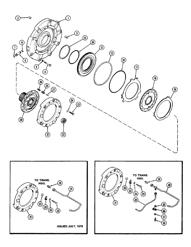 Схема запчастей Case IH 1570 - (117A) - C1 CLUTCH, FIRST USED TRANSMISSION SERIAL NUMBER 10057502 (06) - POWER TRAIN