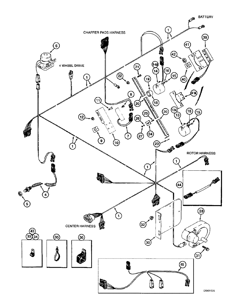 Схема запчастей Case IH 2144 - (4-26) - LEFT HAND, SIDE HARNESS (06) - ELECTRICAL