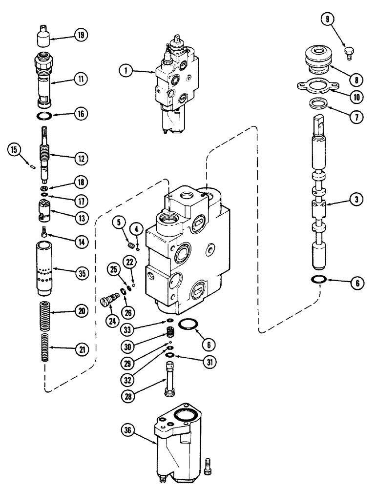 Схема запчастей Case IH 2090 - (8-434) - REMOTE VALVE BODY ASSEMBLY, ADD ON THIRD OR FOURTH CIRCUIT (08) - HYDRAULICS