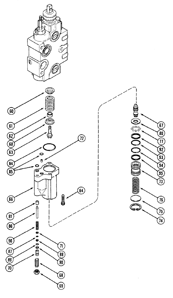 Схема запчастей Case IH 4694 - (8-352) - REMOTE CONTROL VALVE, ADD ON FOR THIRD CIRCUIT, WITH LOAD CHECK (CONTD) (08) - HYDRAULICS