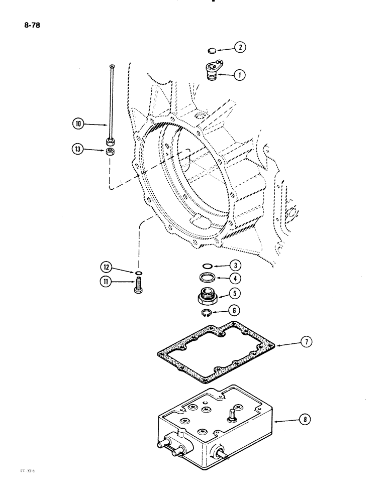 Схема запчастей Case IH 2096 - (8-078) - DRAFT CONTROL SENSING LINKAGE (08) - HYDRAULICS