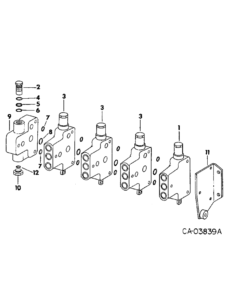 Схема запчастей Case IH 4586 - (10-24) - HYDRAULICS, VALVE BANK ASSEMBLY (07) - HYDRAULICS