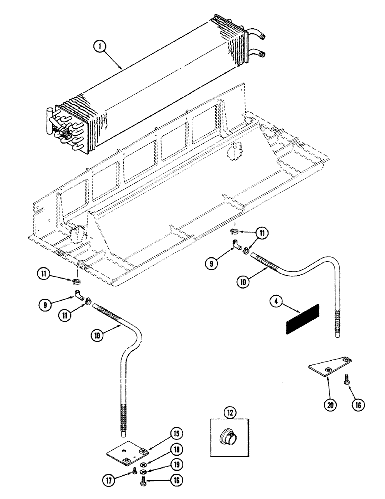 Схема запчастей Case IH 4694 - (9-472) - CAB, AIR CONDITIONING EVAPORATION DRAIN, SERIAL NO. 12112500 AND AFTER (09) - CHASSIS/ATTACHMENTS