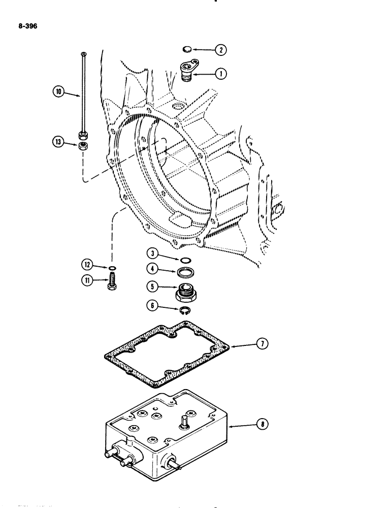 Схема запчастей Case IH 2294 - (8-396) - DRAFT CONTROL SENSING LINKAGE (08) - HYDRAULICS