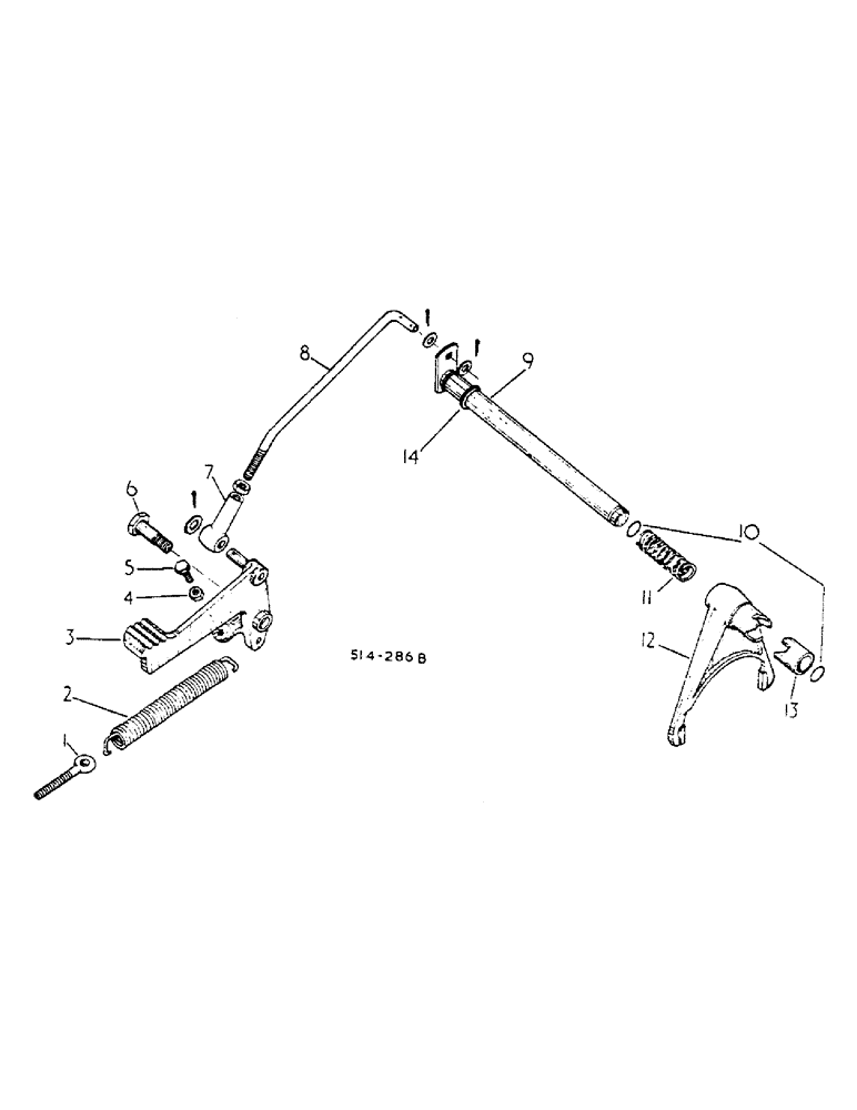 Схема запчастей Case IH 2400 - (07-42) - DIFFERENTIAL LOCK, MACHINES NOT FITTED W/ISO MOUNTED CAB (04) - Drive Train