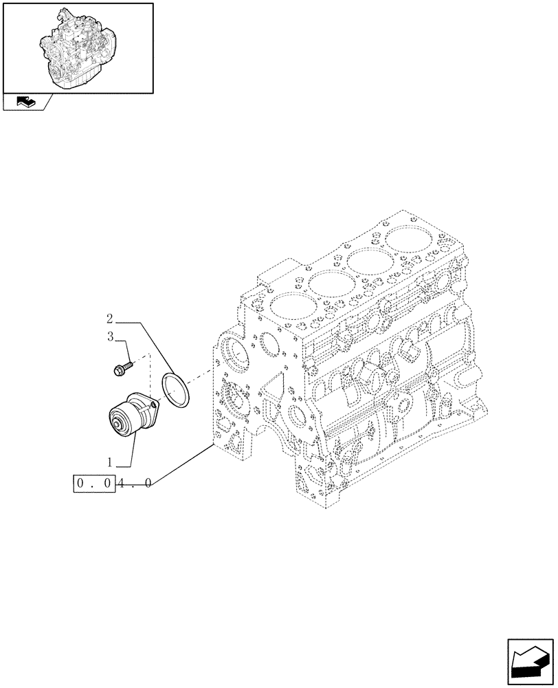 Схема запчастей Case IH F4GE9484K J601 - (0.32.0) - WATER PUMP (504062836) 