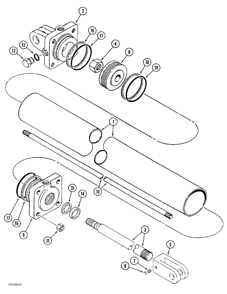 Схема запчастей Case IH 4300 - (8-048) - CYLINDER ASSEMBLY, 1272149C92 (08) - HYDRAULICS