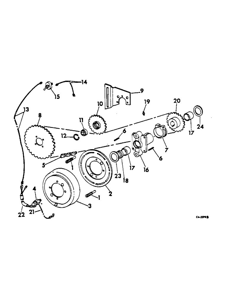 Схема запчастей Case IH 615 - (33-07) - FEEDER, FEEDER DRIVE, CHAIN TYPE (13) - FEEDER