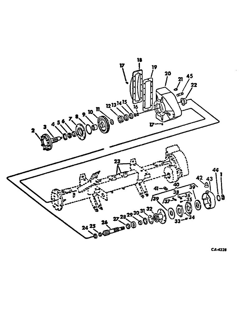 Схема запчастей Case IH 715 - (07-06) - DRIVE TRAIN, FINAL DRIVE AND WHEEL BRAKES, SERIAL NO. 5959 AND BELOW Drive Train