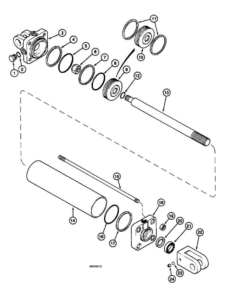 Схема запчастей Case IH 3900 - (8-06) - HYDRAULIC WING FOLD CYLINDER, 4 INCH BORE X 42 INCH STROKE USED ON MACHINES 29 3" AND WIDER (08) - HYDRAULICS