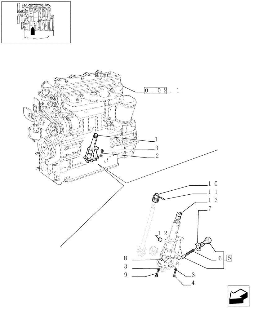 Схема запчастей Case IH 8045.06.406 - (0.30.0) - ENGINE, OIL PUMP (4768864) 