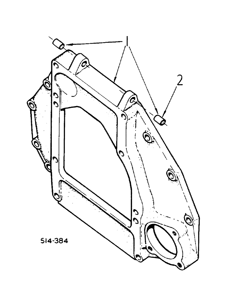 Схема запчастей Case IH 278 - (12-074) - ENGINE MOUNTING Power