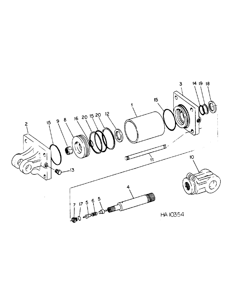 Схема запчастей Case IH 5000 - (L-20) - HYDRAULIC CYLINDERS, HYDRAULIC CYLINDER, CROSS, 3.25 X 8 DOUBLE ACTING 