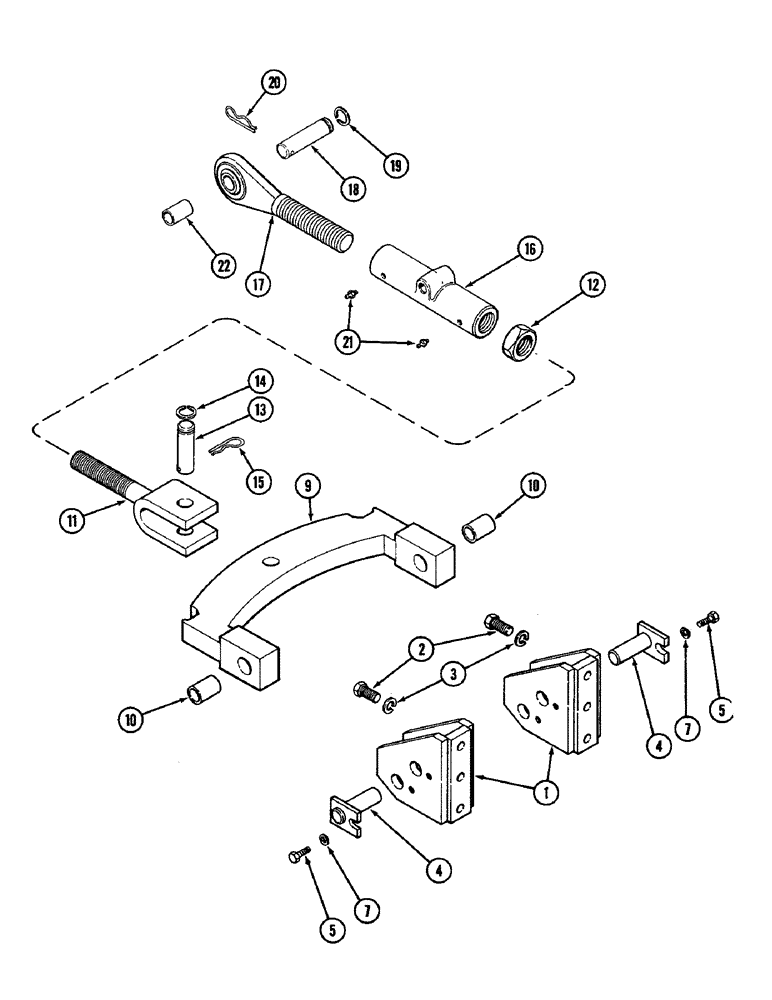 Схема запчастей Case IH 4890 - (9-344) - THREE POINT HITCH, ADJUSTABLE TURNBUCKLE, PRIOR TO P.I.N. 8860450 (09) - CHASSIS/ATTACHMENTS