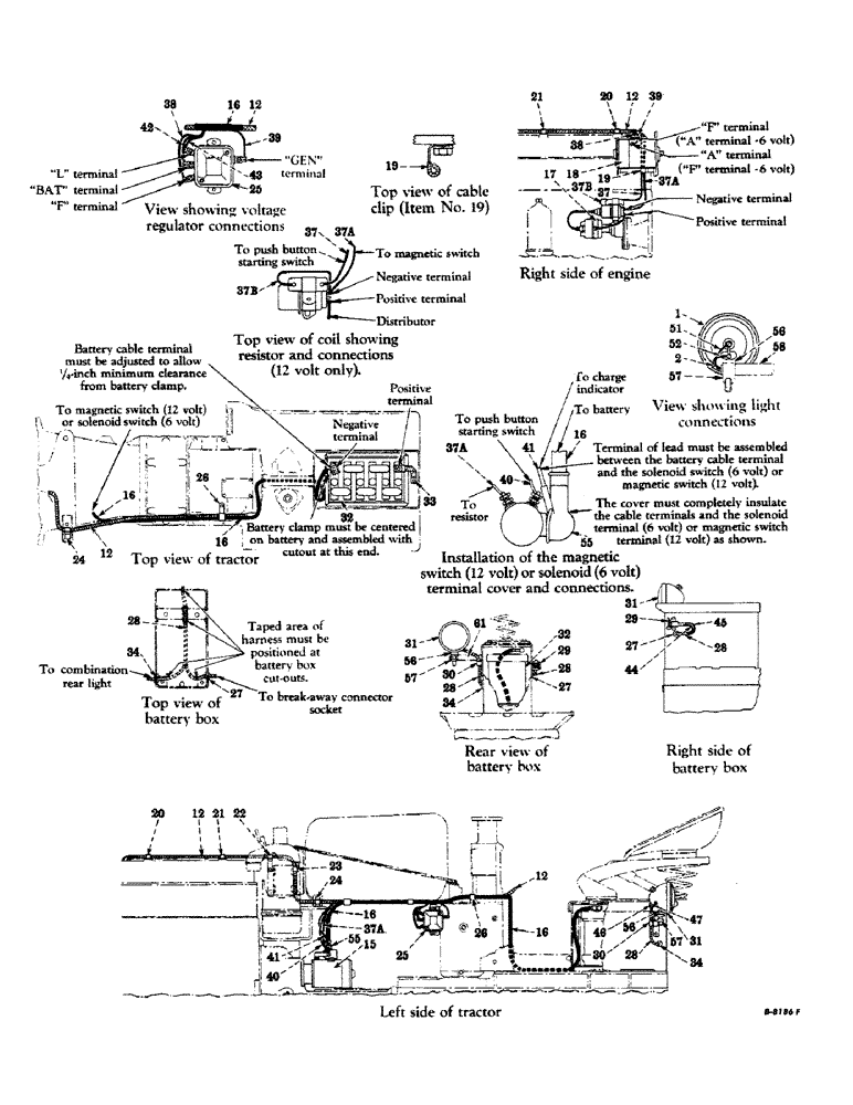 Схема запчастей Case IH 400-SERIES - (142B) - ELECTRICAL SYSTEM, CARBURETED ENGINE, STARTING & LIGHTING, BATTERY IGNITION, 12 VOLT (06) - ELECTRICAL SYSTEMS