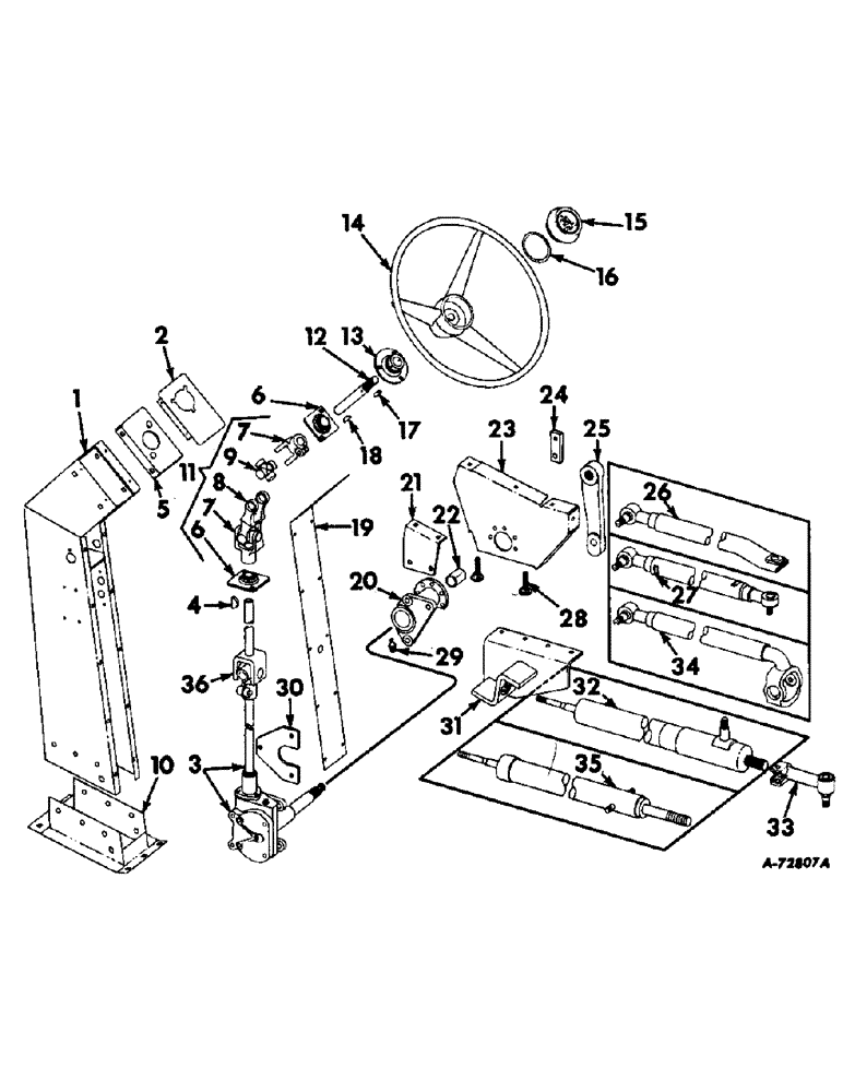 Схема запчастей Case IH 403 - (103) - STEERING, ROSS GEAR, SERIAL NO. 501 TO 1589 AND 2196 TO 7224 (41) - STEERING