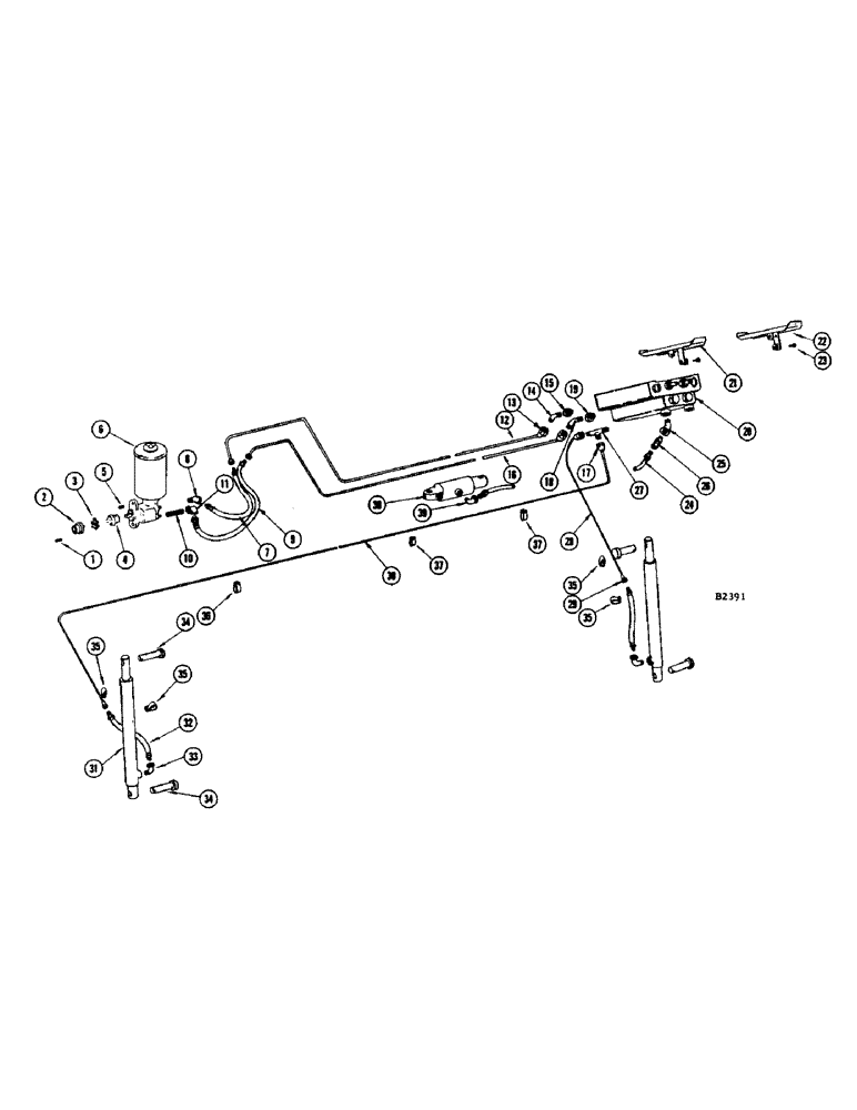 Схема запчастей Case IH 1150 - (030) - HYDRAULICS, 8266001 AND AFTER (35) - HYDRAULIC SYSTEMS