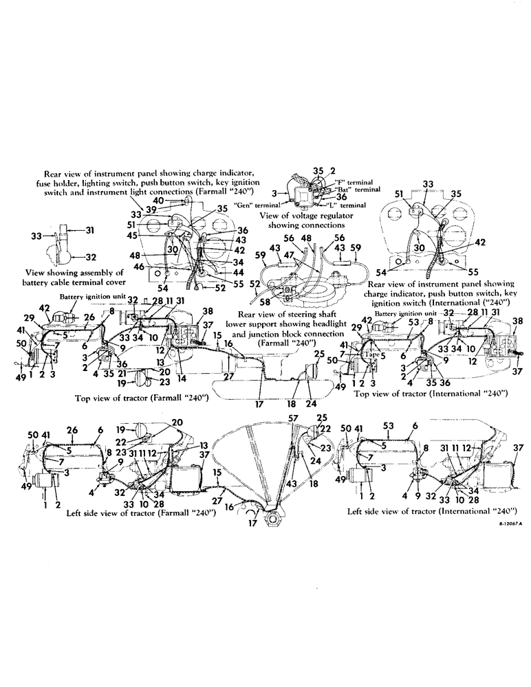 Схема запчастей Case IH 240 - (117) - ELECTRICAL SYSTEM, STARTING & LIGHTING, FARMALL 240 / IGNITION & STARTING, INTERNATIONAL 240 (06) - ELECTRICAL SYSTEMS