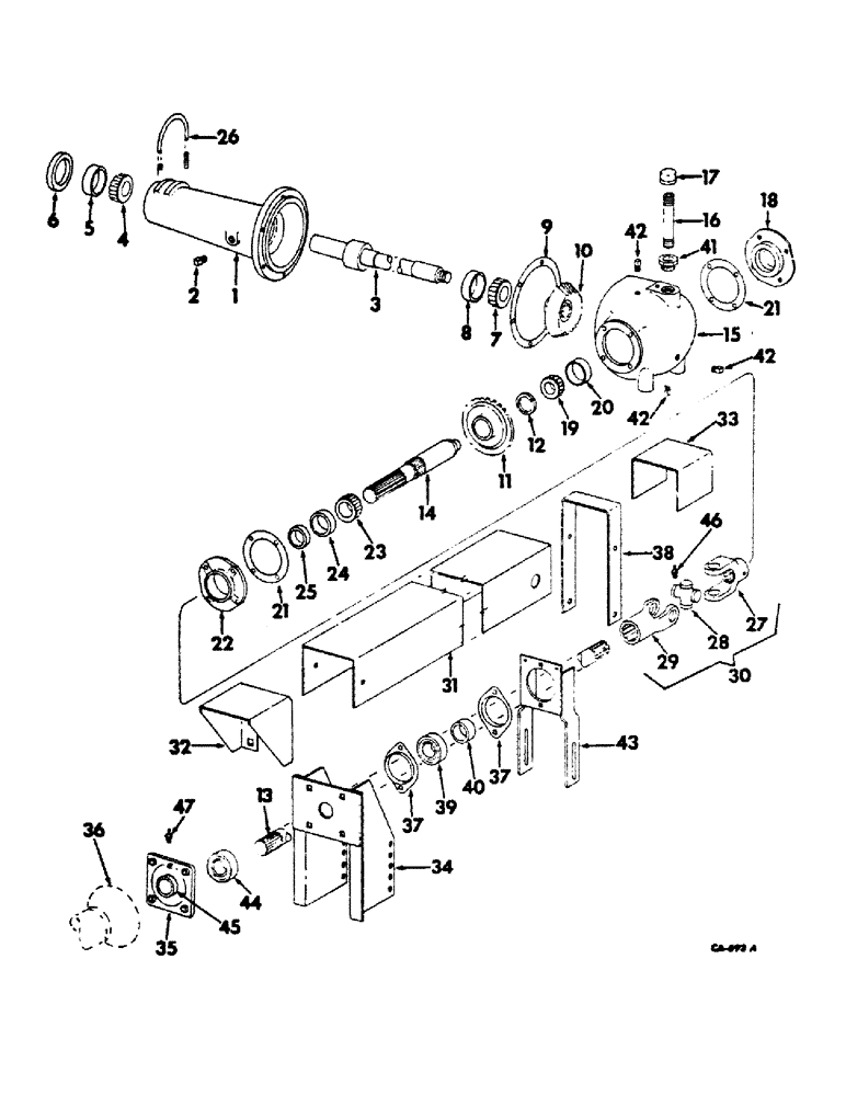 Схема запчастей Case IH 914 - (07-2) - DRIVE TRAIN, MAIN DRIVE GEAR CASE Drive Train