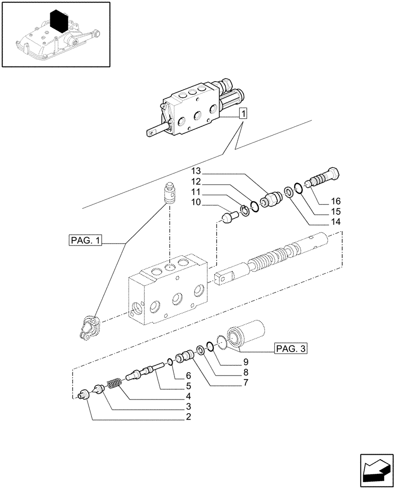 Схема запчастей Case IH JX1060C - (1.82.7/02A[02]) - DOUBLE-ACTING EXTERNAL CONTROL VALVE WITH FLOAT AND AUTOMATIC CUTOUT - PARTS - C5484 (07) - HYDRAULIC SYSTEM