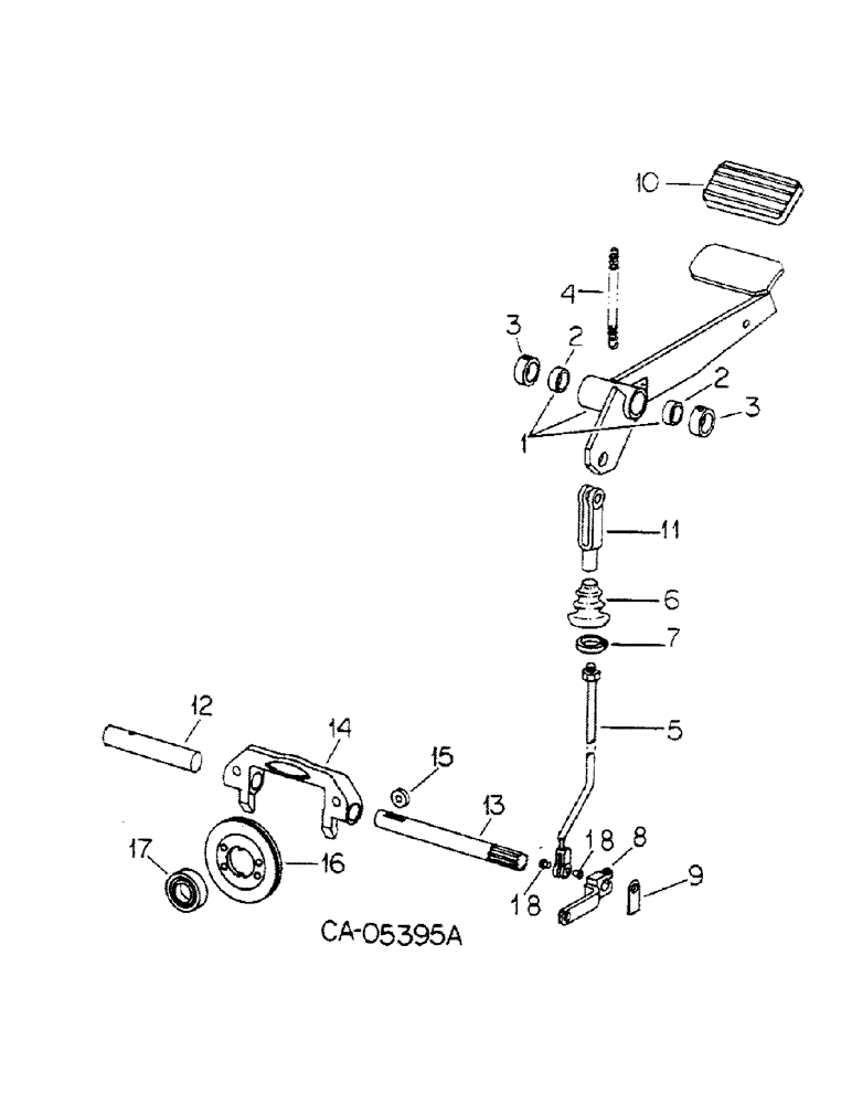 Схема запчастей Case IH 4386 - (07-03) - DRIVE TRAIN, CLUTCH CONTROLS, 4386 TRACTORS (04) - Drive Train