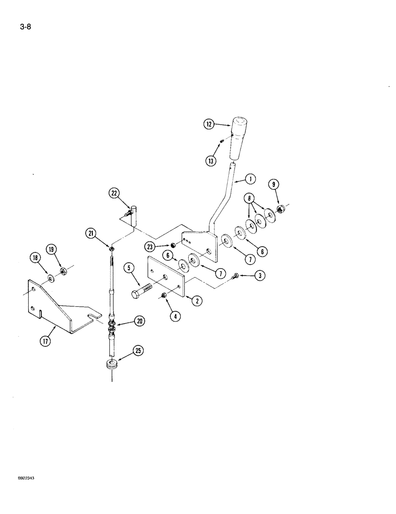 Схема запчастей Case IH 9230 - (3-008) - THROTTLE CONTROL, ROPS MODELS (03) - FUEL SYSTEM