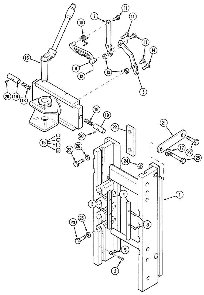 Схема запчастей Case IH MX80C - (09-76) - TRAILER HITCH, EUROPE ONLY (09) - CHASSIS