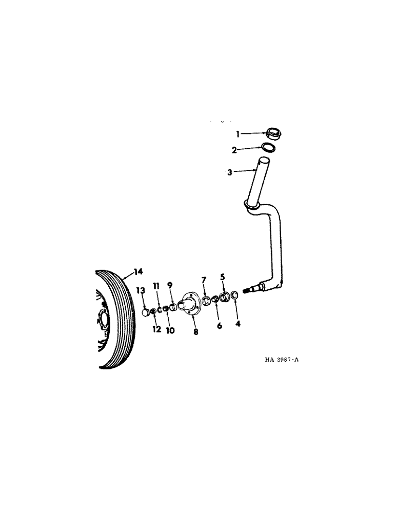 Схема запчастей Case IH 230 - (09-3) - FRAME, CASTER WHEEL HUB AND AXLE (SINGLE) (12) - FRAME