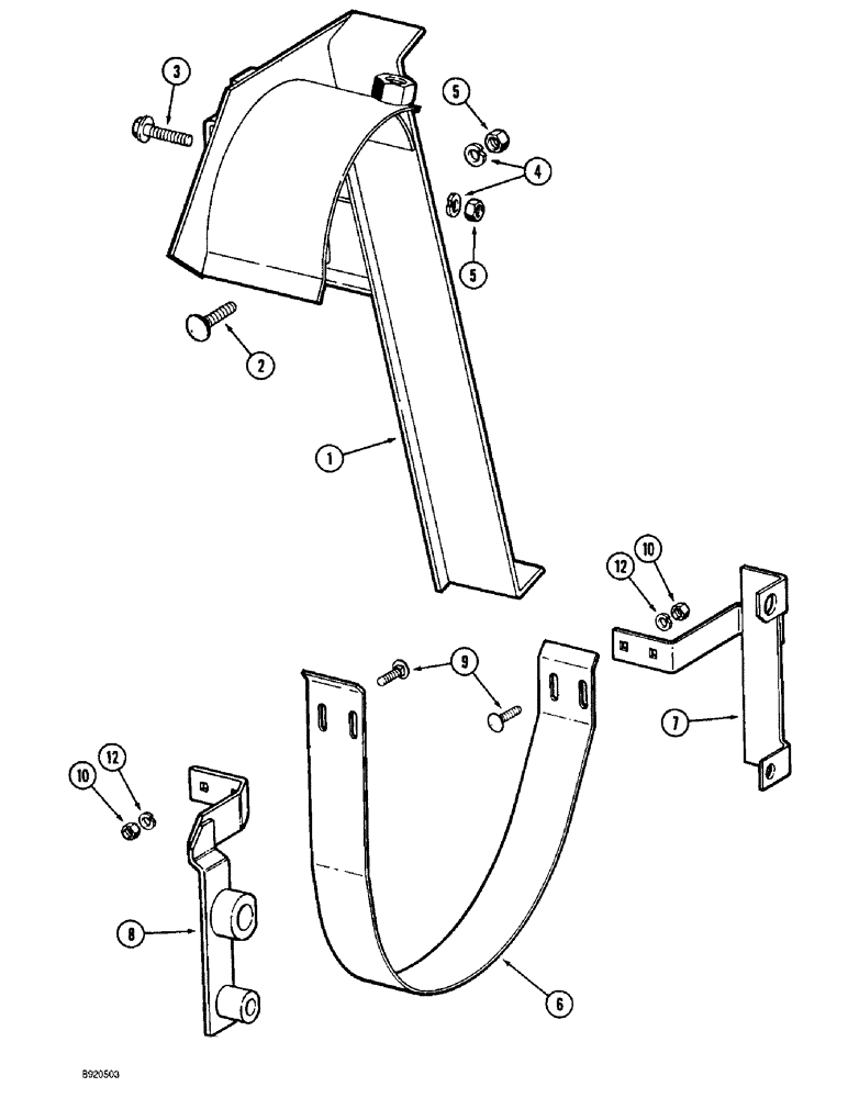 Схема запчастей Case IH 1800 - (9B-06) - FAN PULLEY GUARDS, USED WITH 8 INCH DIAMETER IDLER PULLEY (15) - HANDLING SYSTEM